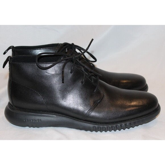 Cole Haan Men's Leather‎ 2.ZeroGrand Chukka Boot Black Sz 10.5 NWOB $200 - Picture 1 of 6